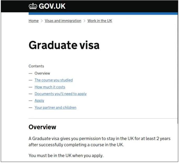 英国毕业生签证